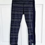 Lululemon Run the World 7/8 Tight Cyber Stripe Naval Blue Black / Naval Blue Photo 0