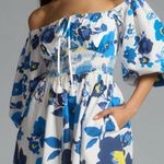 Anthropologie Plenty by Tracy Reese Off-The-Shoulder Puff-Sleeve Smocked Dress Photo 1