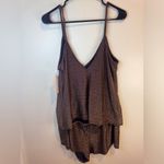 Linea Donatella  NWT Women’s Metallic‎ Copper Black Pajama Set Size XL Photo 8