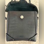 Manu Atelier Mini Pristine Croc‎ Leather Crossbody Bag Rare Blue Photo 12