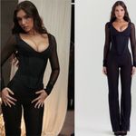 House Of CB  Avalon pants NWOT size L black mesh‎ Photo 3