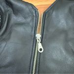 Vintage FIRST Black 100% Genuine Leather Biker Vest Women’s Halter Vest Size M Size M Photo 8