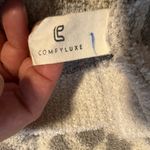 Plush Gray and Cream Sweater Photo 1