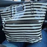 Kate Spade  
Glossy Black & White Striped Tote and Wallet! Photo 1