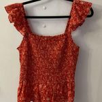 Madewell Lucie Smocked Floral Peplum Top Size 14 Photo 1