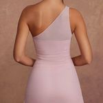 Oh Polly Asymmetric Single Sleeve Mini Dress In Mauve Photo 2