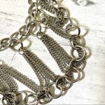 Long silver chain statement necklace Photo 7