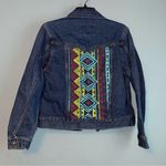 Austin Clothing Company Painted Back Denim Jacket Size Large Blue Photo 1