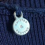 Anthropologie Knitted & Knotted • Navy Ruffle Sweater Tank Top Photo 70