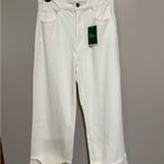 Halara  High Waisted Pockets Rolled Hem Wide Leg Washed Jeans Photo 3