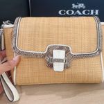 Coach  Taylor City Natural Straw Python Leather Clutch Wristlet F50929 NWT Photo 1