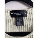 August Silk Vintage 2000s Y2K Ribbed Knit Top August Silk Womens Medium Short Sleeve Green Photo 1