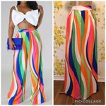 Flying Tomato NWT wide leg colorful pants size M Photo 1