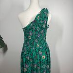 Knox Rose  Dress Women S Green Floral One Shoulder Maxi Smocked Spring Cottage Photo 5