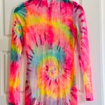 KToo Tie-Dye Pink Orange Netted Swim Maxi Coverup sz LARGE Photo 2