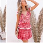 VICI ✨  Red & White Floral Ruffle Mood for Dance Dress✨ Photo 1