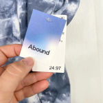 Abound  Women Tie Dye Fleece Joggers Blue and Ivory Elastic Waist Size 4X Photo 6