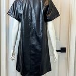 LOVE • KUZA Gothic Elegant Black Faux Leather Dress Size Medium Photo 1
