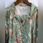 Royal Robbins  3X Resortwear Olive Botanical Print Snap Top Photo 2
