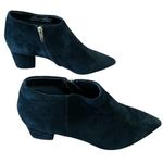 Steve Madden Steven by Bergen Black Suede Block Chunky Heel Booties Size 9.5 Photo 2