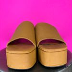 Princess Polly  Brown Platform Chunky Block Heel Slip-On Sandal Sz 8 Photo 1