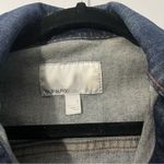 Old Navy  Denim Jean Jacket Dark Blue 4 Pockets Button Front Button Cuff sz small Photo 2