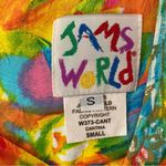 Jams World  Vintage Cantina Print Yellow Orange Pink Shift Mini Dress size small Photo 6