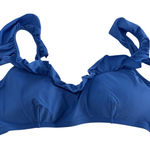 J Crew Bikini Swim Top Womens XL Blue Ruffle One Shoulder L5715 Swimsuit Photo 0