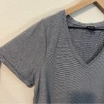 Splendid Striped Cotton Blend V-Neck Short Sleeve Tee Size L Photo 1