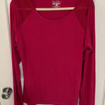 Nicole Miller NWT  Long Sleeve Split Back T in Fuchsia 1X Photo 0