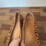 Beek Womens Calf Hair Cheetah Flats 11 Brown Leather Slip On Designer Photo 3