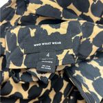 Who What Wear  Midi Skirt Animal Print Black Tan A Line Size 4 Photo 5