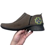 Clarks Vintage Indigo by Women’s 10 Slip-On Boots Brown Leather Square Toe Boho Photo 10