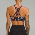 Lululemon Energy Bra Medium Support Veiled Floral Black Multi Size 4 Photo 4