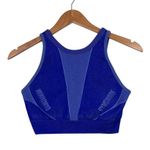 Gymshark compression fit women’s blue Colorblock sports bra with padding small Photo 0