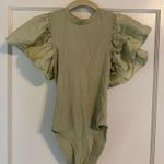 ZARA  Bodysuit Ruffle Sleeve Green Photo 0