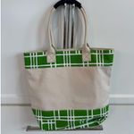 Ame & Lulu Beige And Green Canvas Tote Bag Photo 1