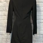Black Halo NWT  Size 2 The Lizzy Black Asymmetrical Long Sleeve Zip Dress Photo 4