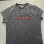 Forever 21 Beetlejuice X  Girls Black Mineral Wash T Shirt Beaded Logo Size Small Photo 3