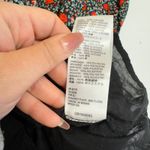 Urban Outfitters Dress Womens Small Black Floral Tiered Babydoll Mini Lace Trim Photo 4