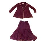 MR. MORT PURPLE & CREAM PLEATED MINI DRESS & JACKET 1970’S MATCHING SET (M) Size M Photo 7