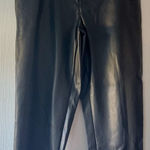 Bar III  Faux Leather Black Button Up Pants‎ size 8 NWOT Photo 0