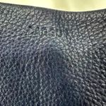 Baggu  Tote Milled Leather Nubuck Bag Handbag Natural Interior Pocket Navy Blue Photo 6