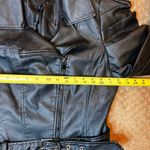 QED London Black Vegan Faux Leather Moto Bikercore SZ 8 Jacket Rocker Rockabily Photo 12