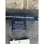 Ralph Lauren Womens Sweater Dress Gray Merino Wool Cotton Knit Med V Photo 5