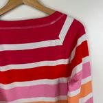 Talbots T by  Cozy Crush Pullover Large Zippy Stripe UPF 50 Preppy Colorful‎ Bold Photo 2