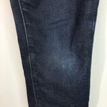 Crippen Dark Rinse Denim Slim Straight Cropped Jeans Deep Blue Size 24 Photo 11