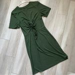 Aritzia Wilfred Free Katz Twist Front Cut Out Knit Dress Green (Large) Photo 7