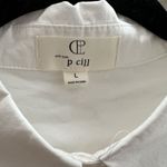 P Cill Women’s Tunic Shirt Top Large Smocked Sleeves White Photo 2