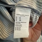 American Eagle Women’s Blue & White Stripe Button down Shirt Size XL Photo 3
